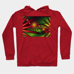 Tropical Red Flowers Hoodie